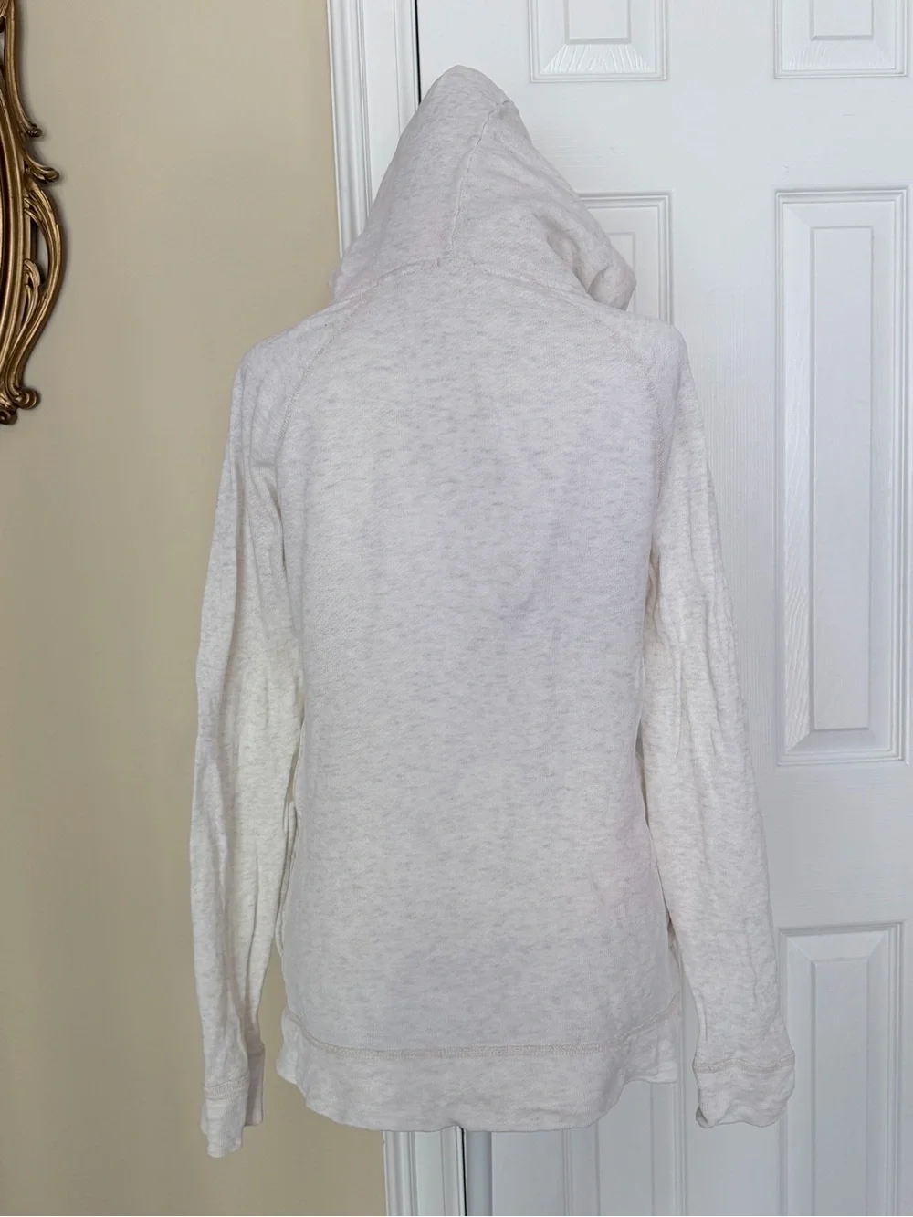 J.Crew XS Ivory Cotton  Lightweight Hoodie ,Pockets Beach, XS
